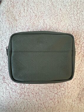 Furla grey Saffiano Toiletry Pouch